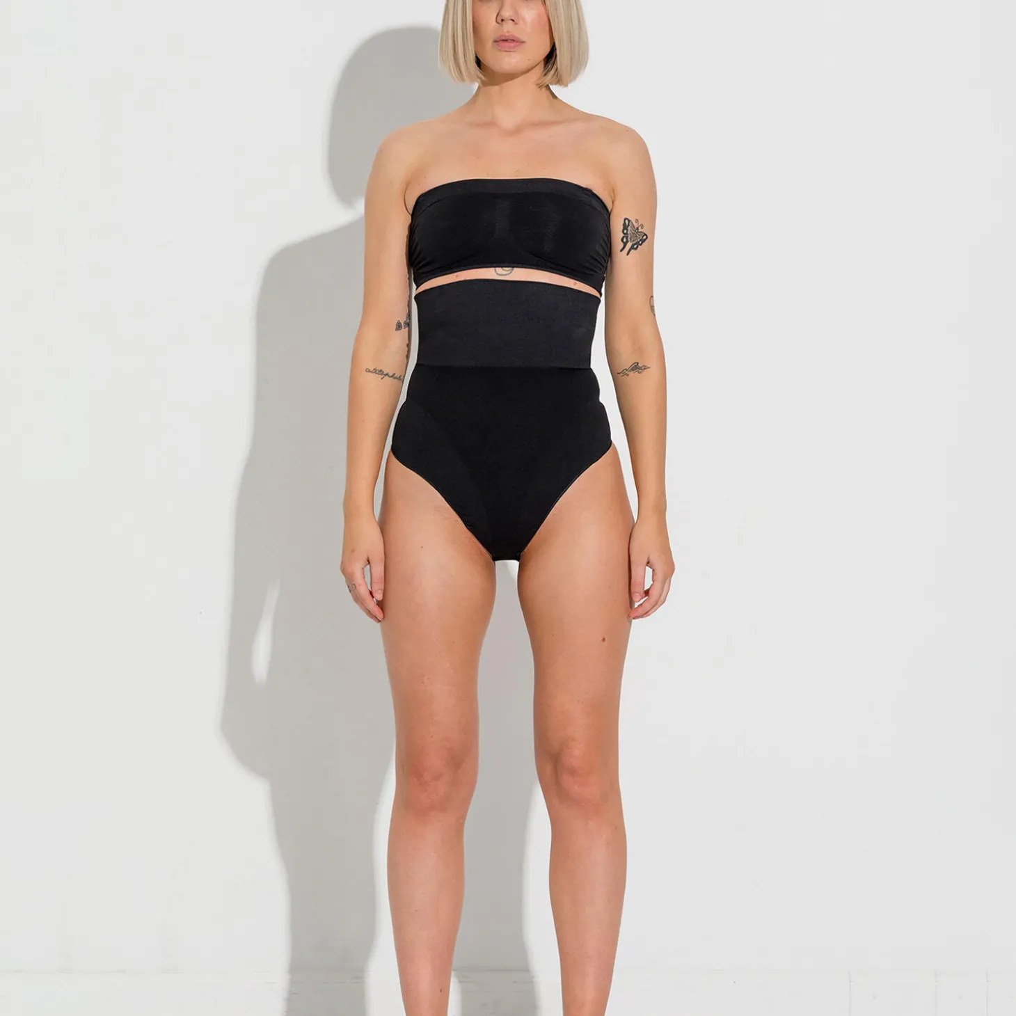 Second Skin High Waist Thong, black