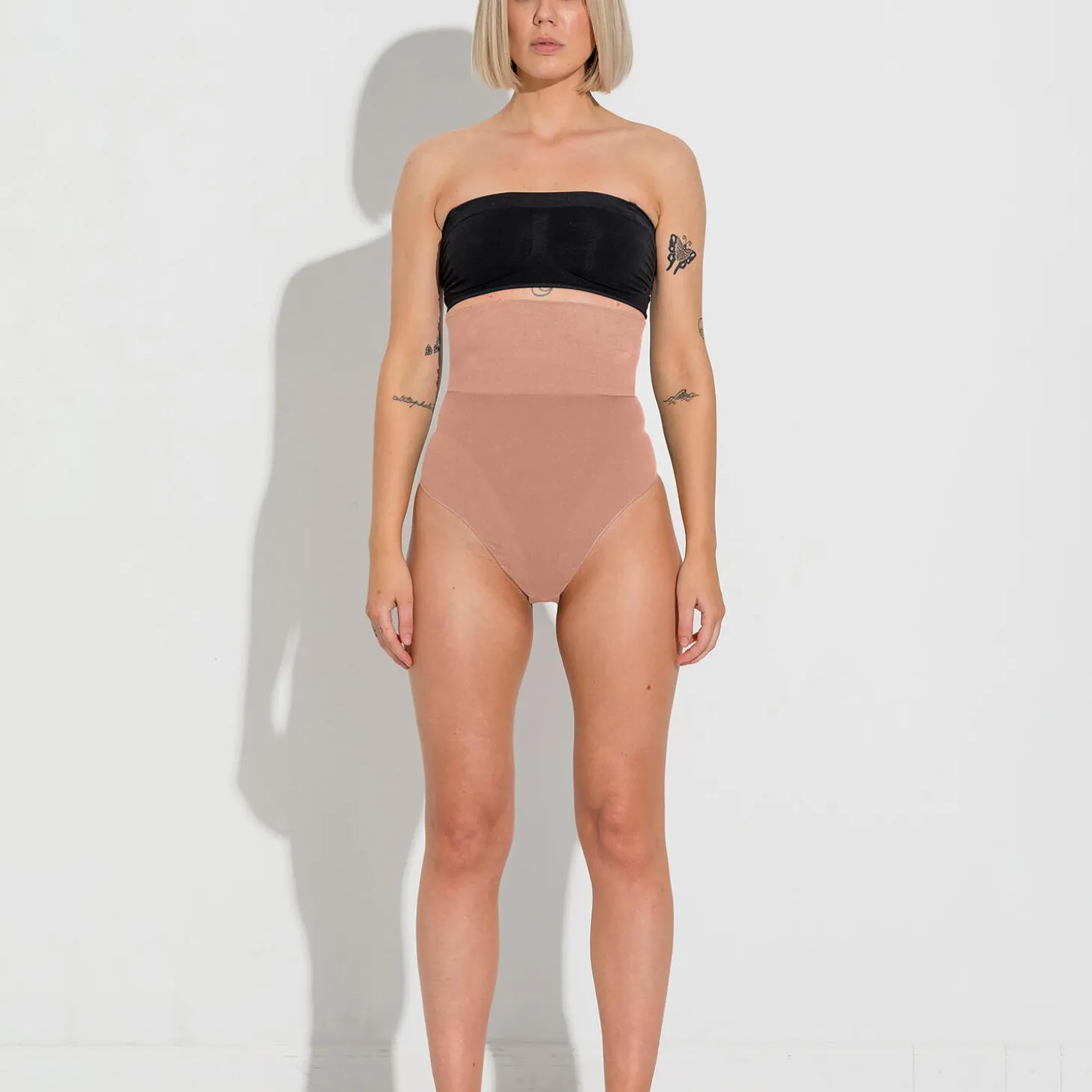 Second Skin High Waist Thong, tan