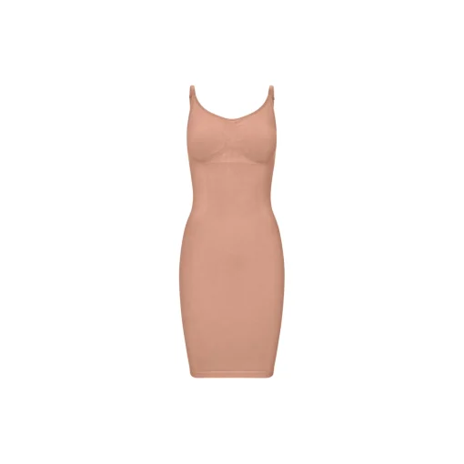 Second Skin Slip Dress, tan