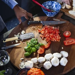 Serveringsbræt rundt, valnød