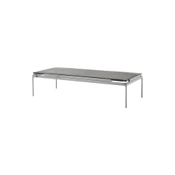Sett LN12 Coffee Table, smoked glass/dark chrome