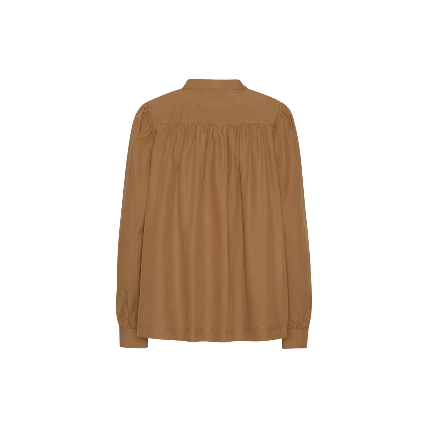 Shirt With Gather, brandy