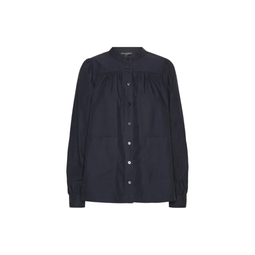 Shirt With Gather, dark indigo