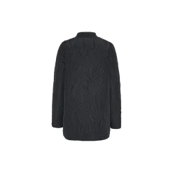 Short Quilt Jacket With Rib, dark indigo