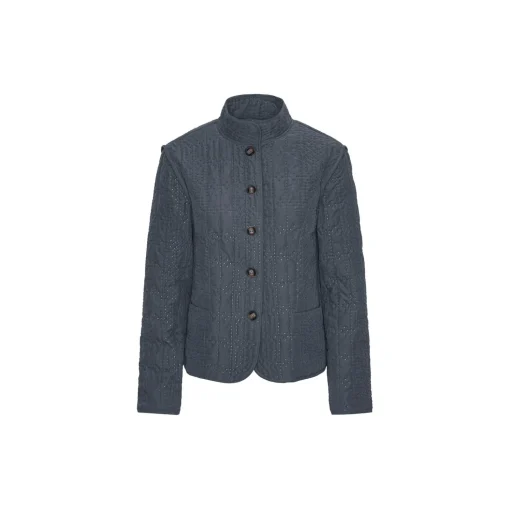 Short Quilted Jacket, ombre blue