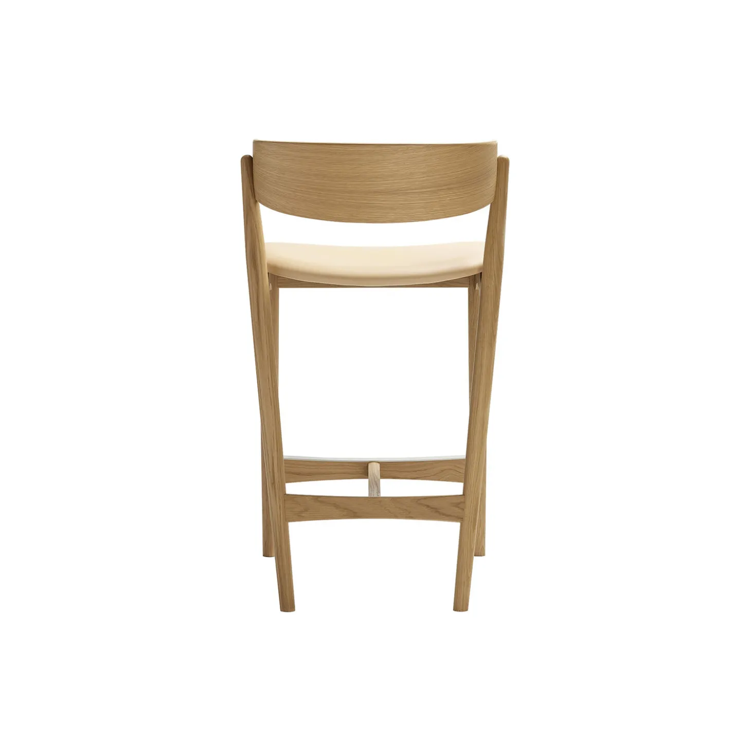 Sibast No 7 barstol, hvidpigmenteret eg/honey