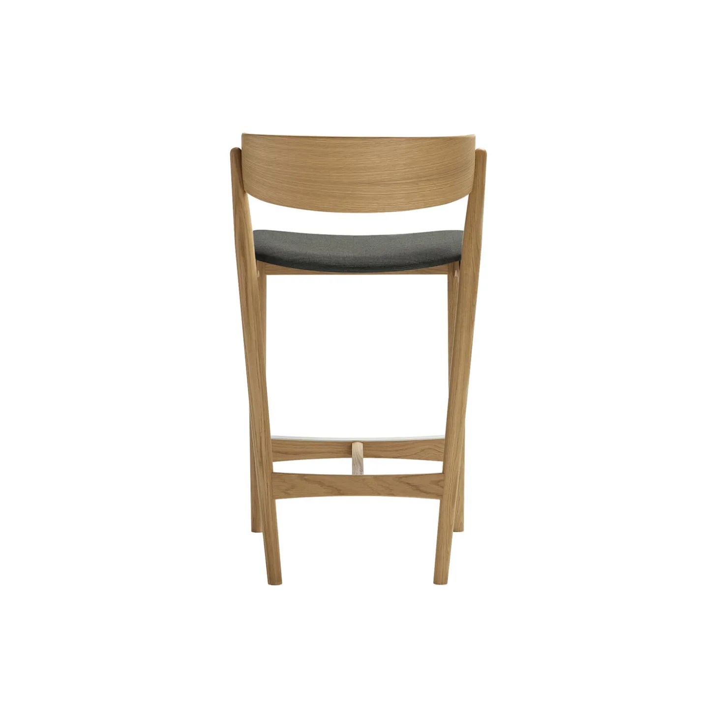 Sibast No 7 barstol, hvidpigmenteret eg/mørkegrå