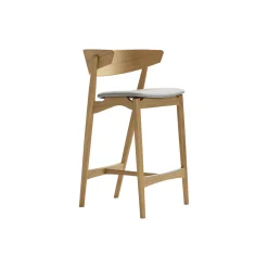 Sibast No 7 barstol, hvidpigmenteret eg/lysegrå