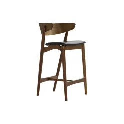 Sibast No 7 barstol, røget olieret eg/sort