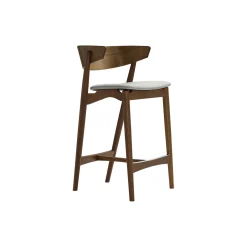 Sibast No 7 barstol, røget olieret eg/lysegrå