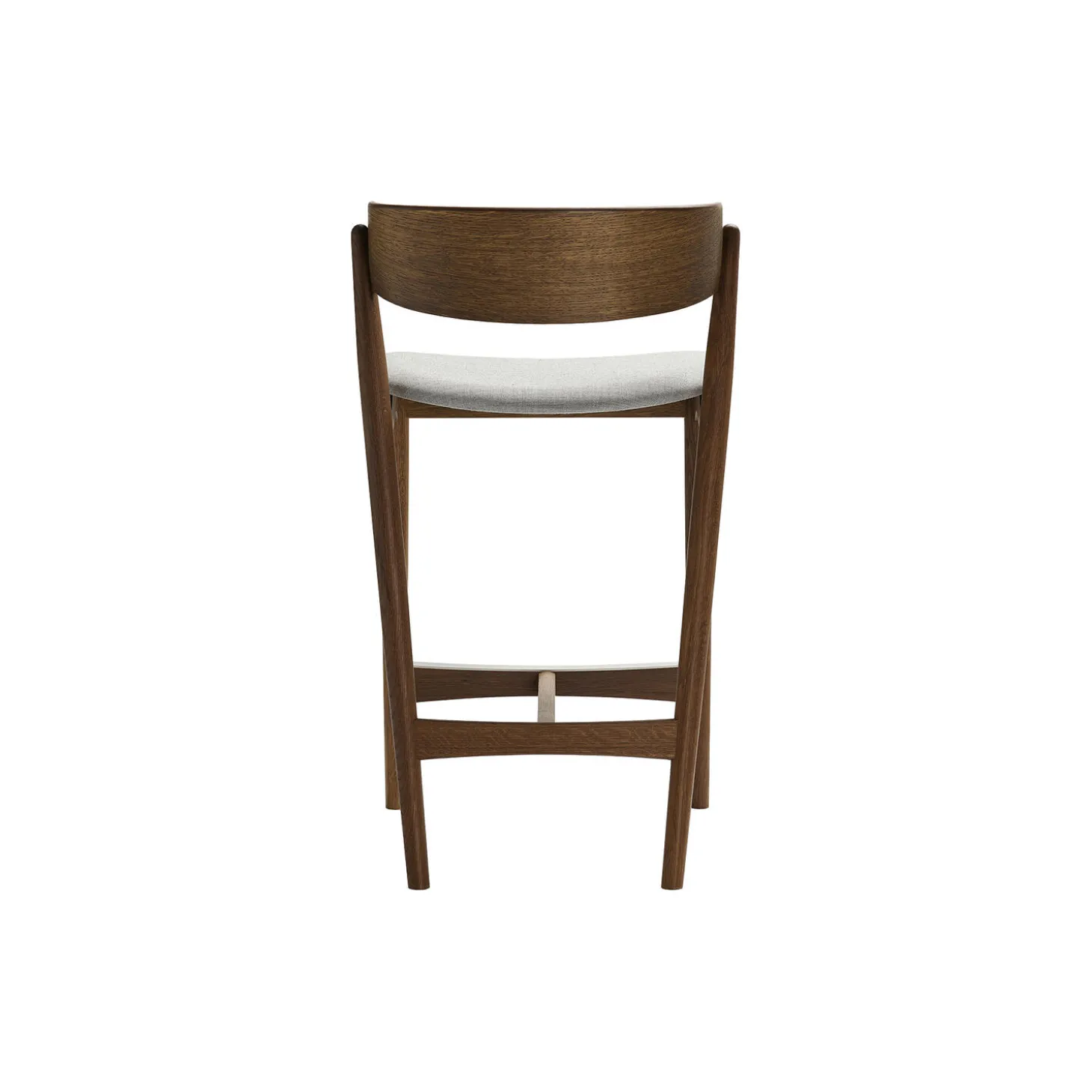 Sibast No 7 barstol, røget olieret eg/lysegrå