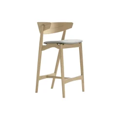 Sibast No 7 barstol, sæbebehandlet eg/lysegrå