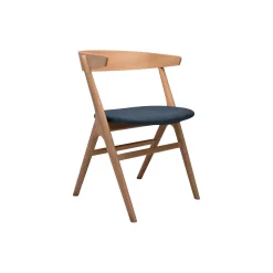 Sibast No 9 spisebordsstol, sæbehandlet eg/navy