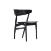 Sibast No 7 spisestol, black lacquered oak/black