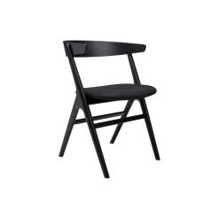 Sibast No 9 spisestol, black lacquered oak/black