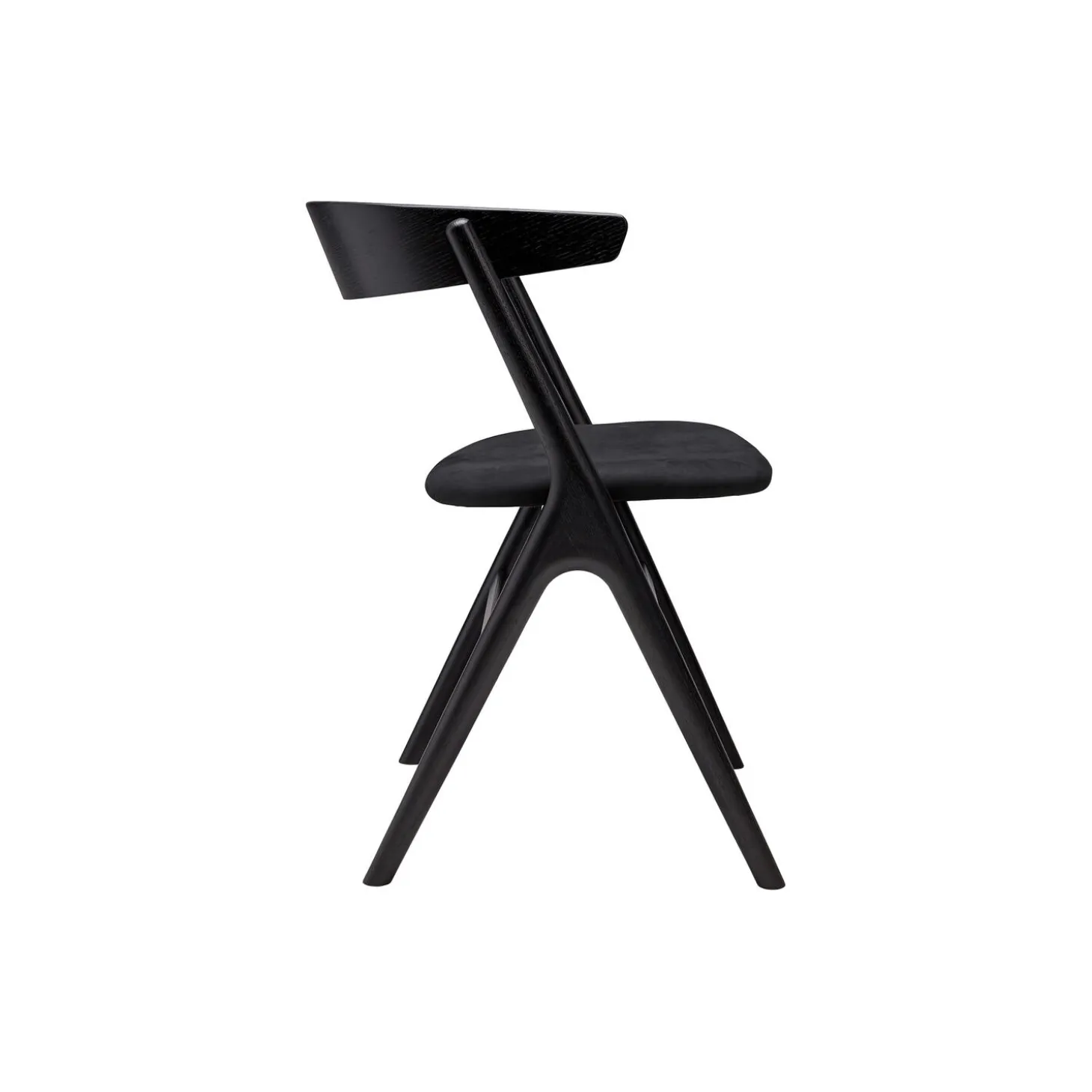 Sibast No 9 spisestol, black lacquered oak/black