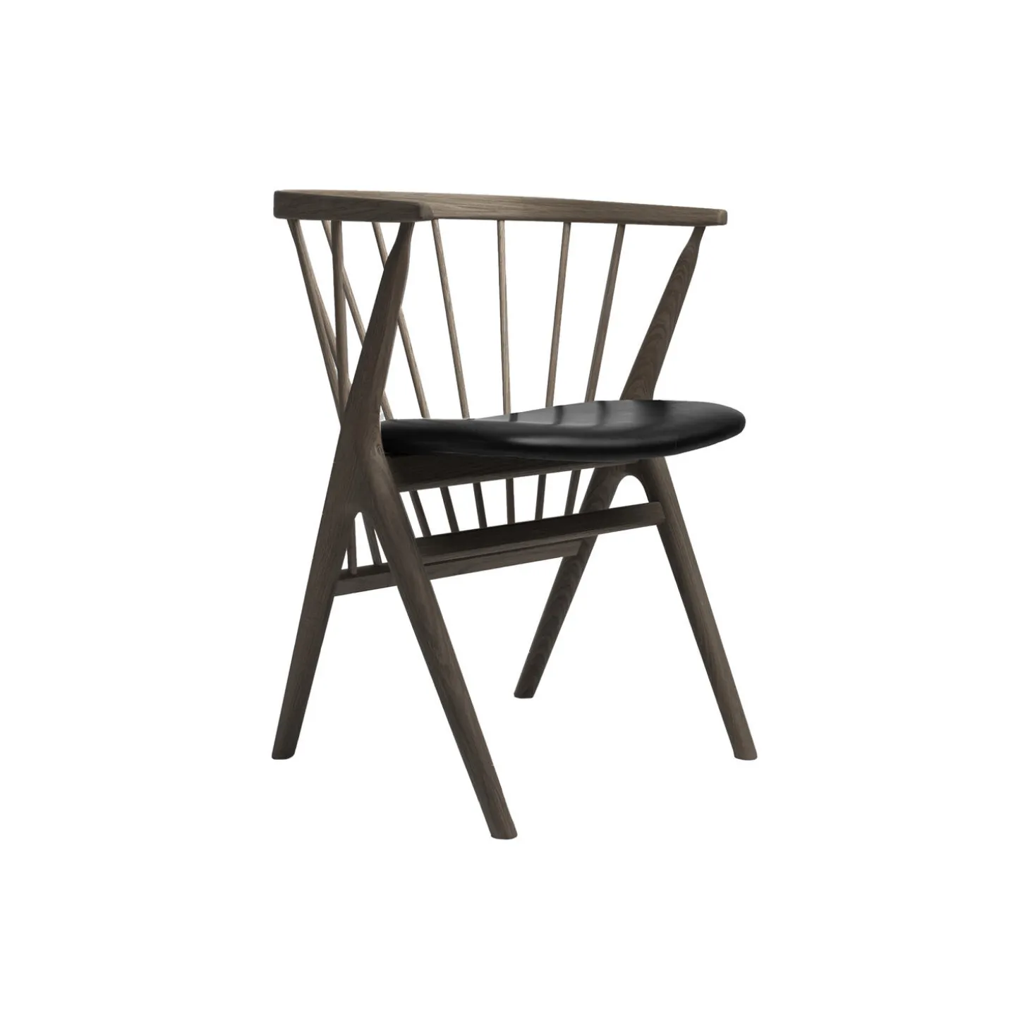 Sibast No 8 spisestol, dark oiled oak/black