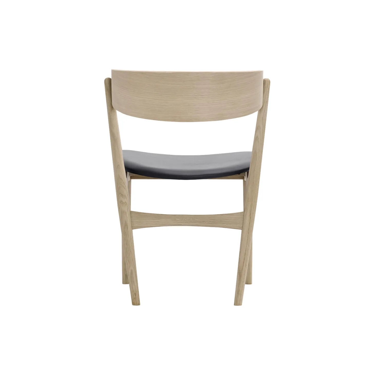 Sibast No 7 spisestol, hvidolieret eg/sort