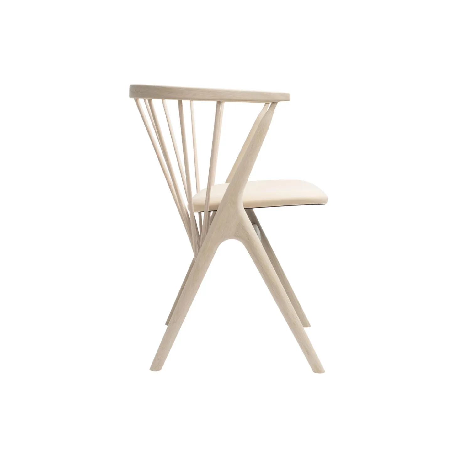 Sibast No 8 spisestol, hvidolieret eg/honey