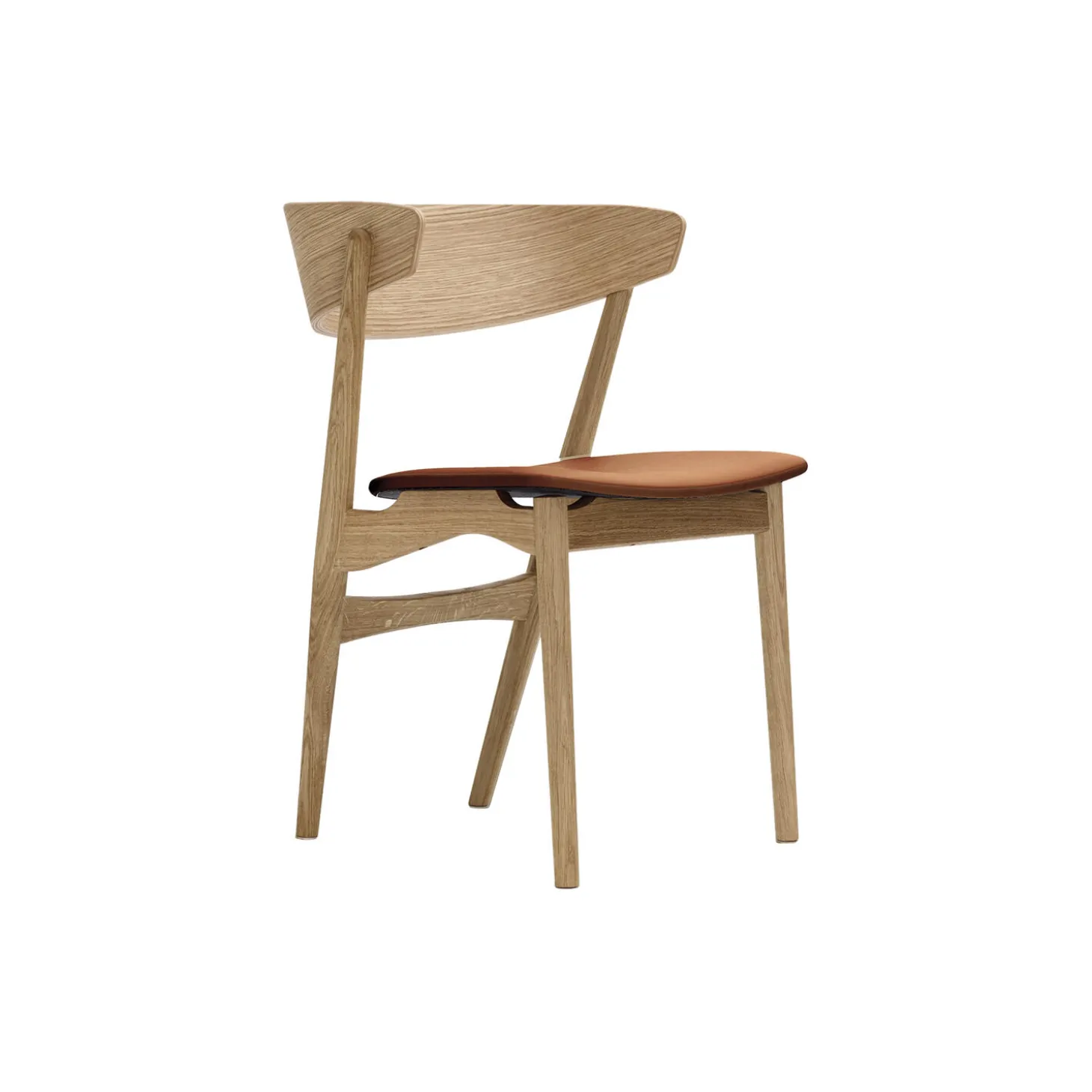 Sibast No 7 spisestol, oiled oak/cognac