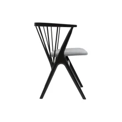 Sibast No 8 spisestol, sortlakeret eg/lysegrå