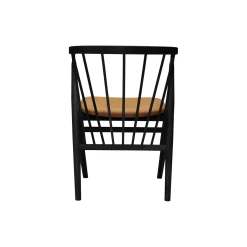 Sibast No 8 spisestol, sortlakeret eg/cognac