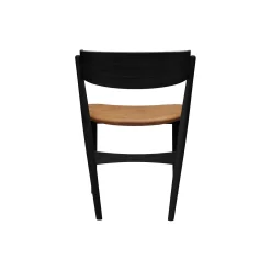 Sibast No 7 spisestol, sortlakeret eg/cognac