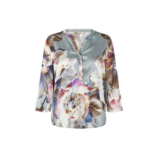 Silky Bali blouse, metal grey