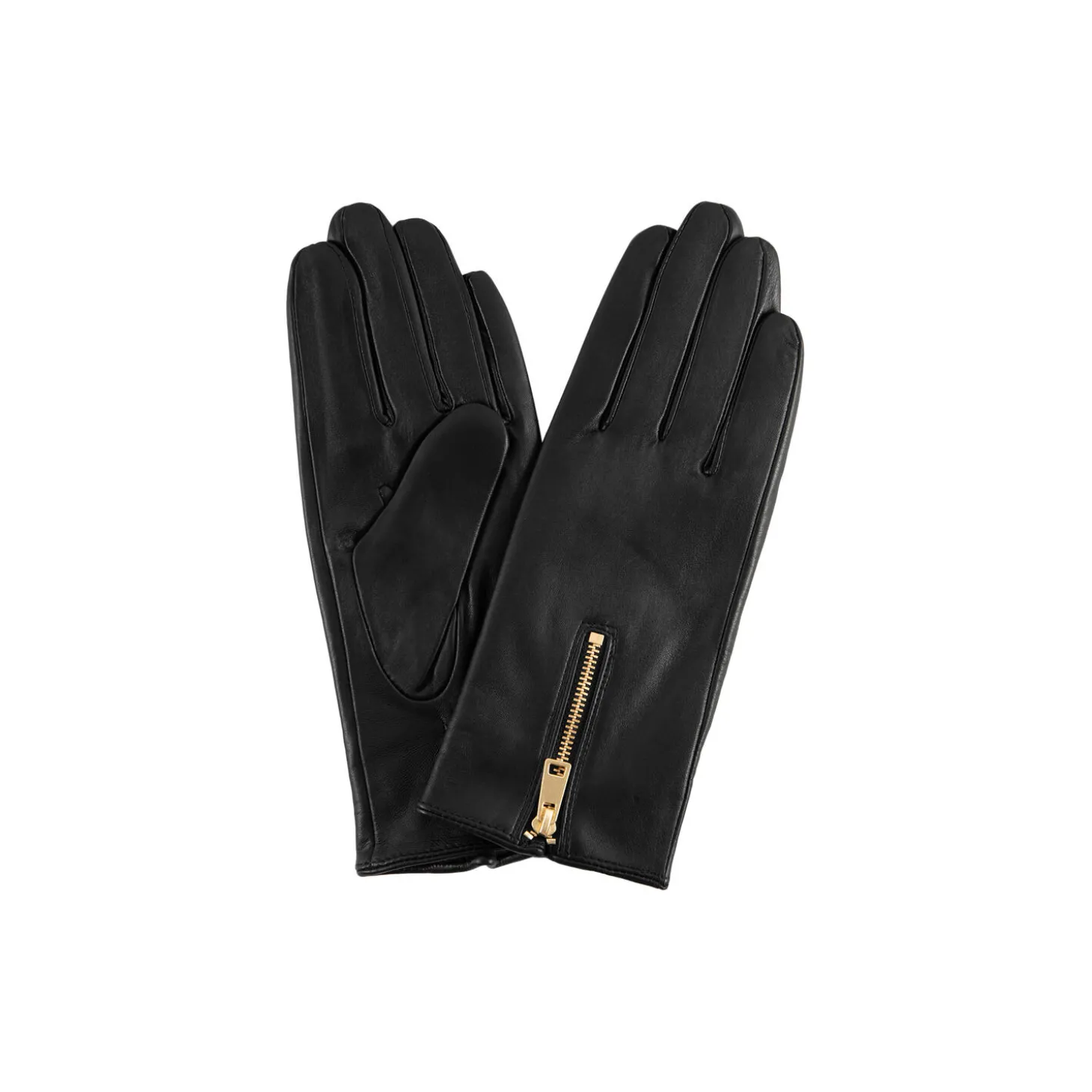 Skindhansker med lynlås, 097 gold