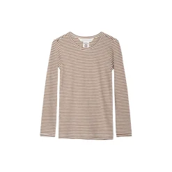 Slim Tee Stripe, almond/offwhite