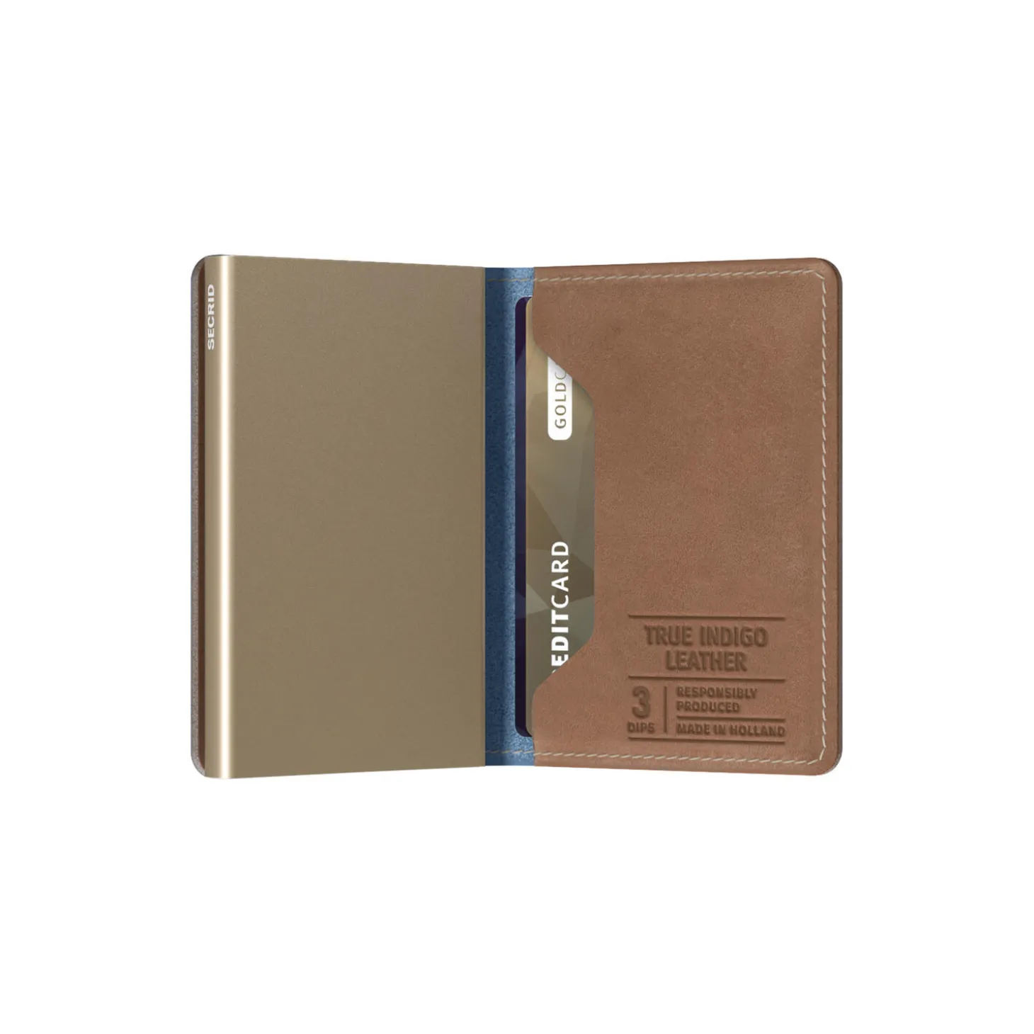 Slimwallet, indigo 3/sand