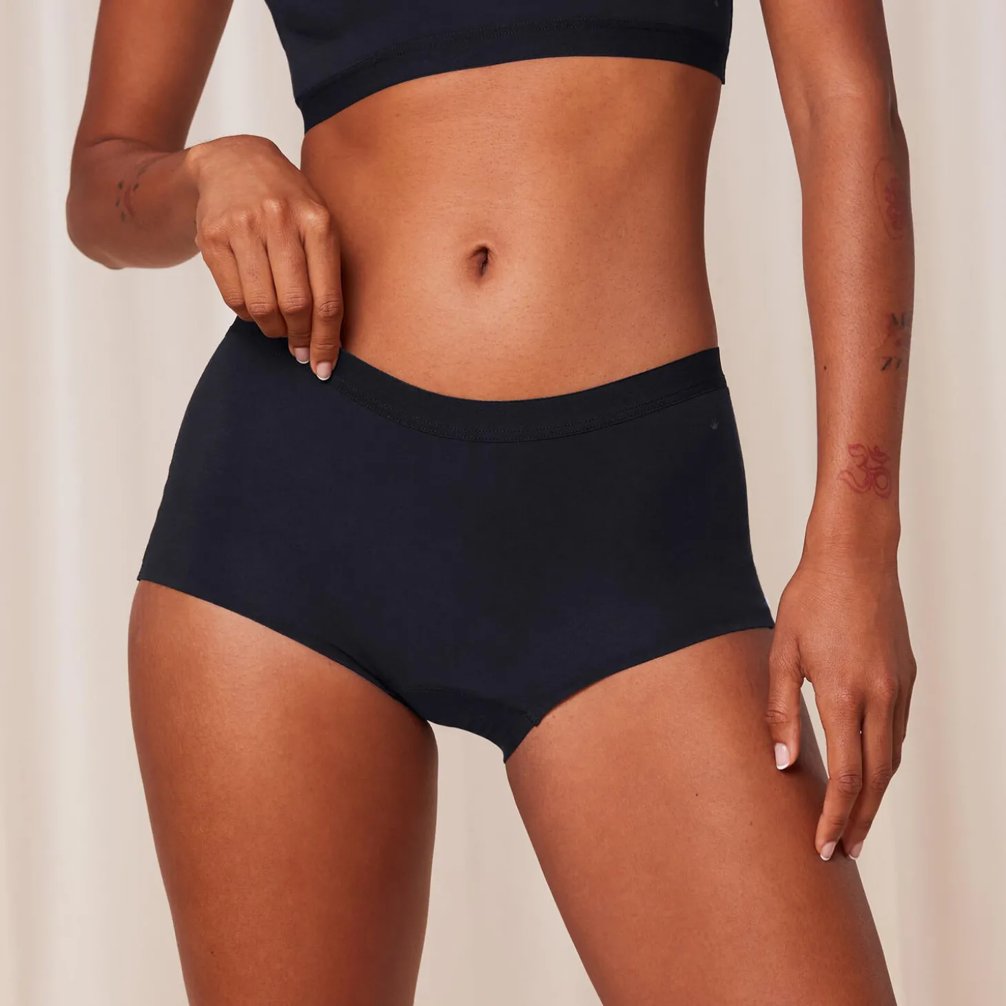 Smart Natural Boyshort, black