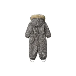 Snowsuit Nickie, black sea open flowers