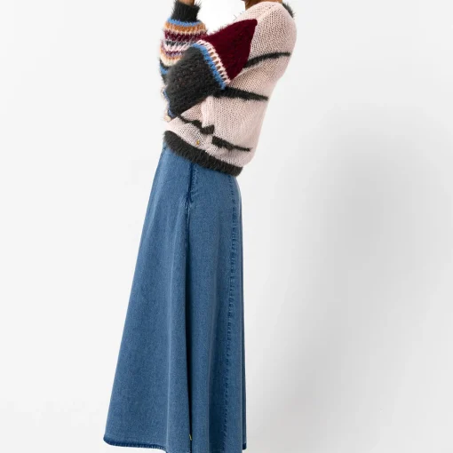 Soft Denim skirt, denim blue