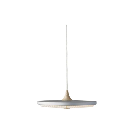 Soleil pendel med papirskærm, silver cloud/eg