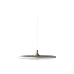 Soleil pendel med papirskærm, silver cloud/eg