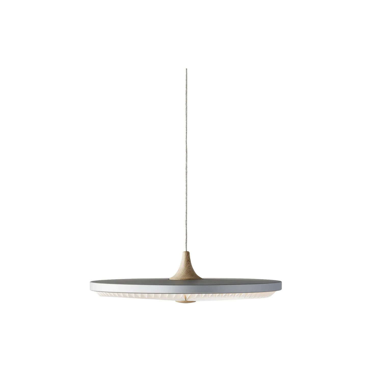 Soleil pendel med papirskærm, silver cloud/eg