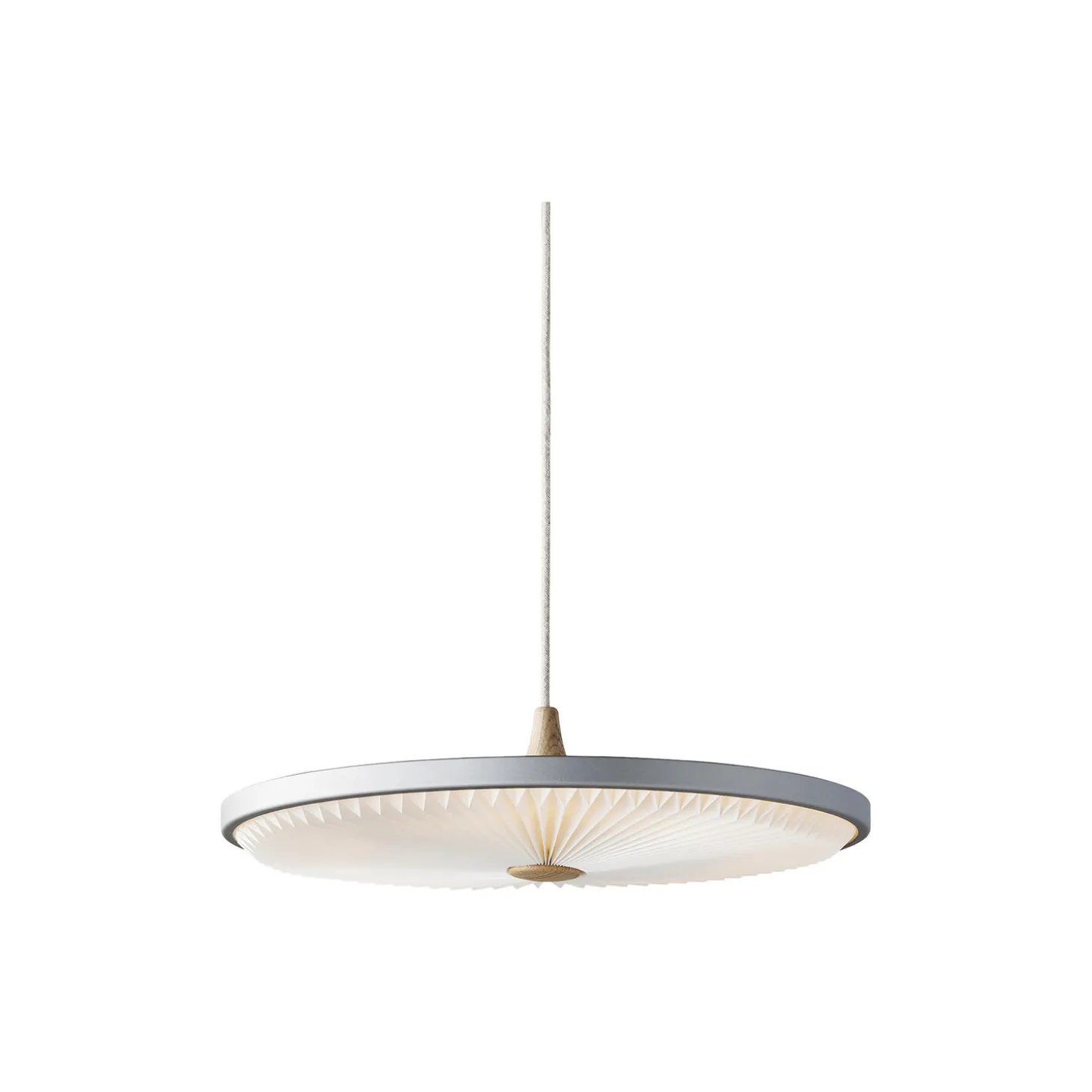Soleil pendel med papirskærm, silver cloud/eg