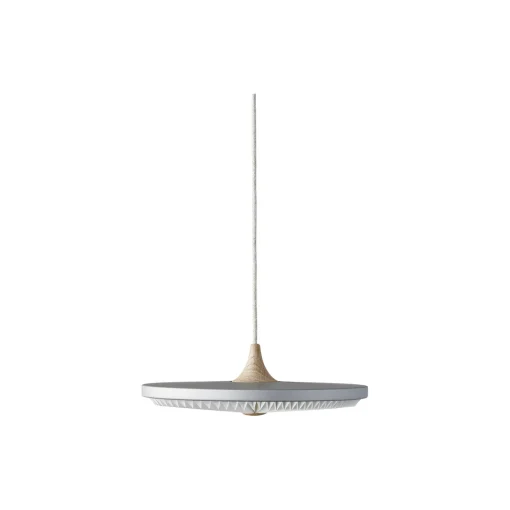 Soleil pendel med papirskærm, silver cloud/eg