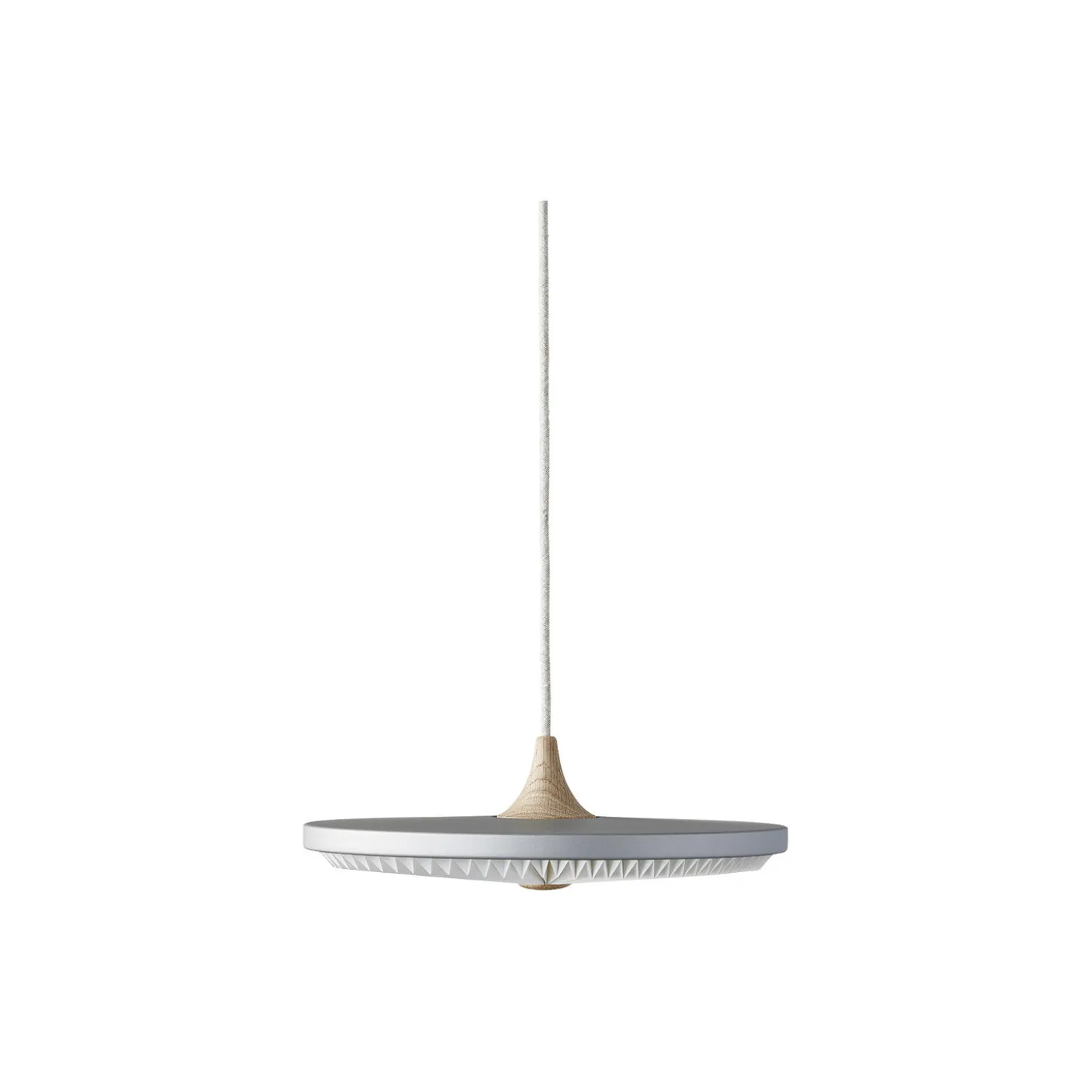 Soleil pendel med papirskærm, silver cloud/eg