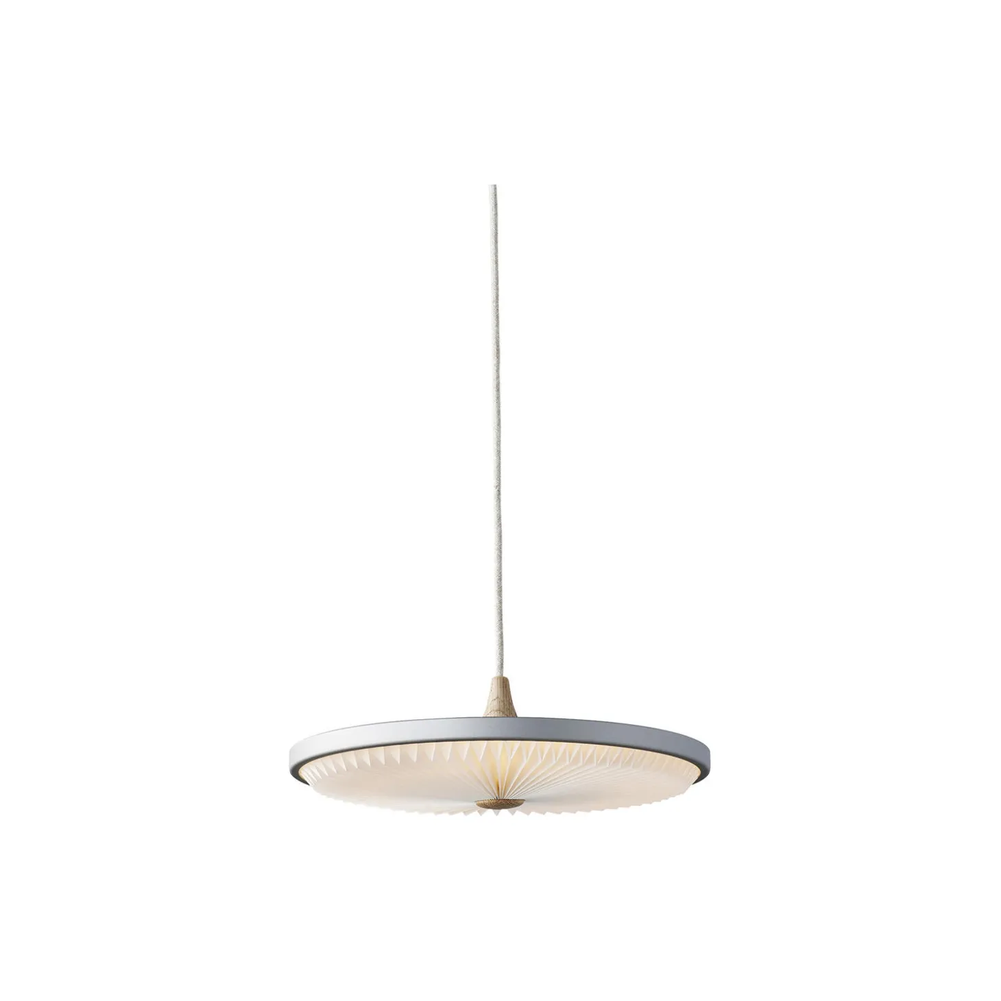 Soleil pendel med papirskærm, silver cloud/eg