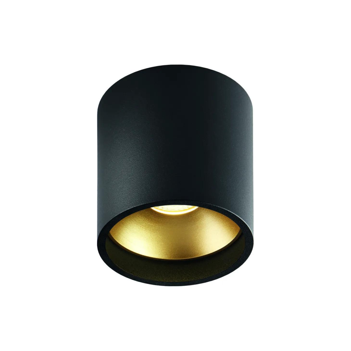 SOLO 1 ROUND loftlampe, sort/guld