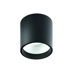 SOLO 1 ROUND loftlampe, sort/hvid