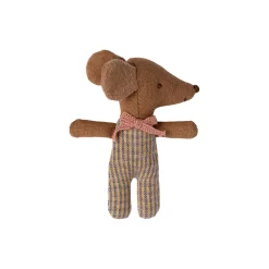 Sovende/vågen babymus i tændstikæske, rosa