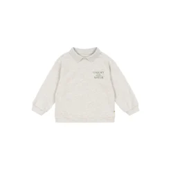 Spotty LS Polo, off white melange