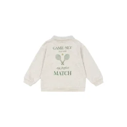 Spotty LS Polo, off white melange