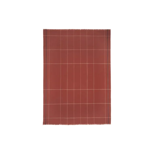 Square plaid, rusty red