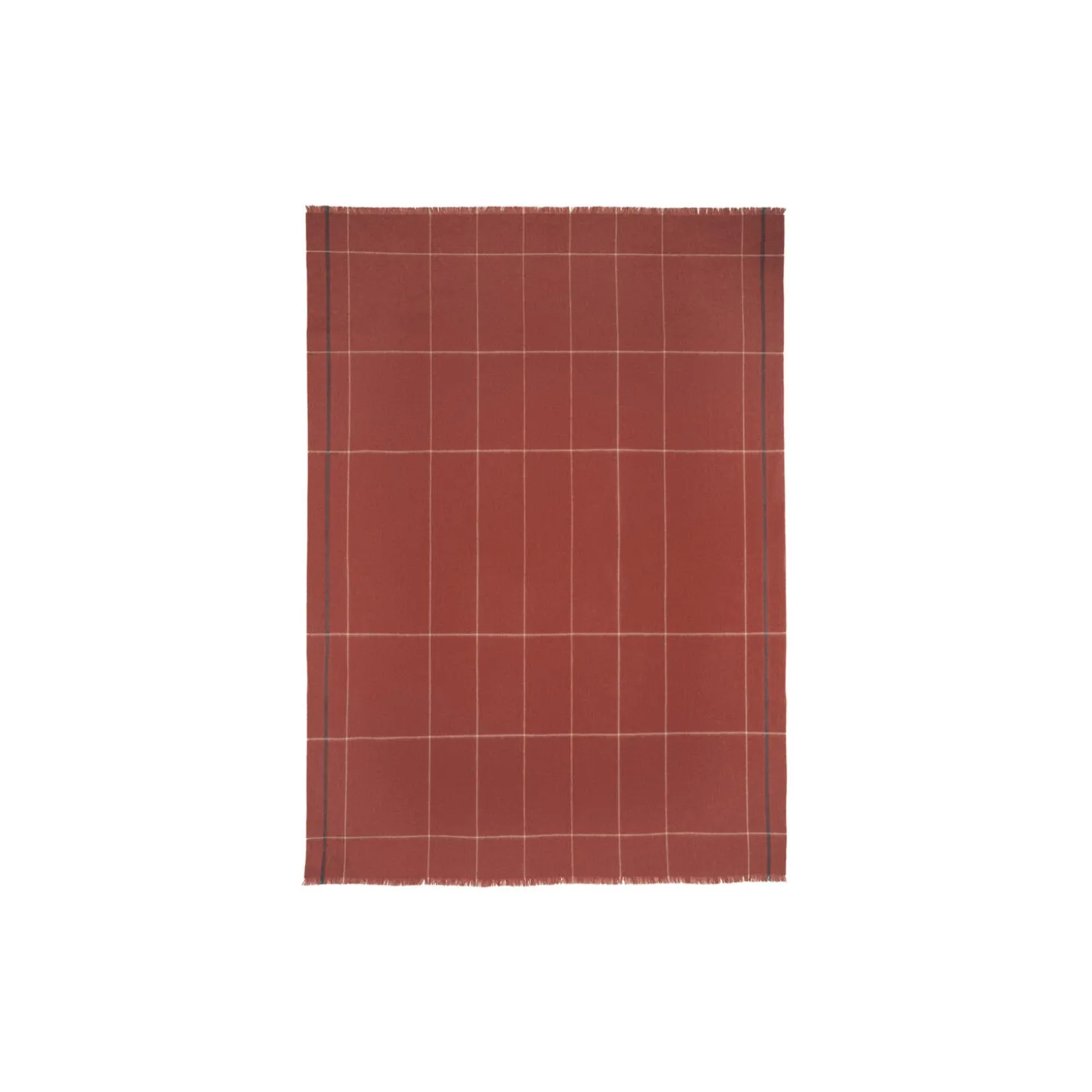 Square plaid, rusty red