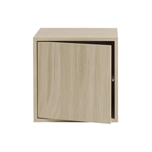 Stacked Storage System with Door, oak