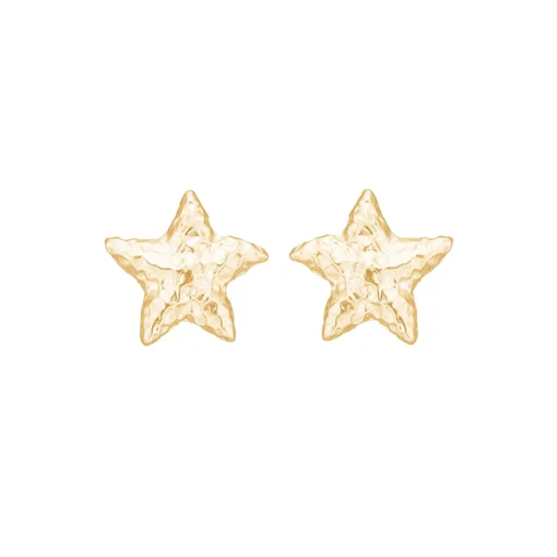 Starfish Lustre øreringe 8 mm, forgyldt sølv